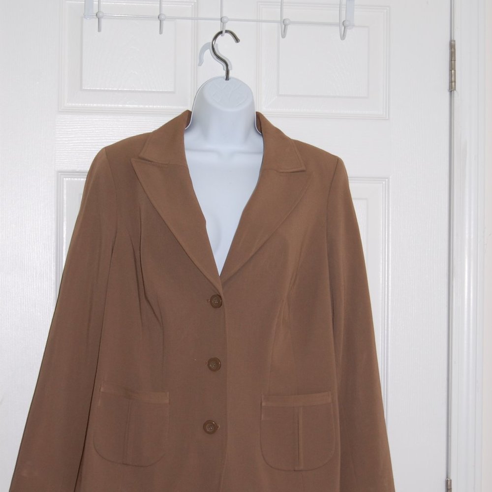 KATE HILL Woman   Brown Blazer Size 14W